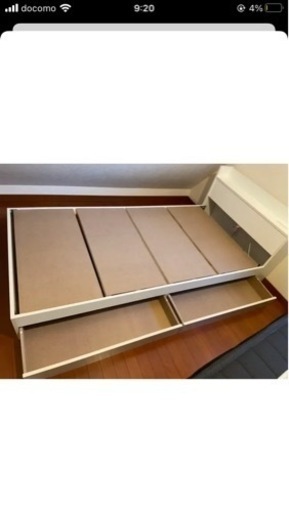 ダブルベッド　収納ありコンセントあり　美品