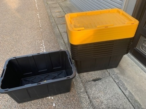 コストコ　メダカ飼育　タライ　収納ボックス8個　黒容器