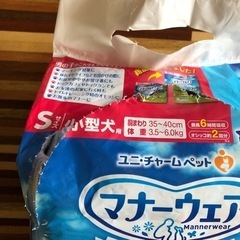 (取引中)最終値下500円→450円！ユニチャーム　マナーウェアSサイズ40枚の画像