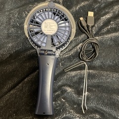LEDミニ扇風機🌈充電配線付き！の画像