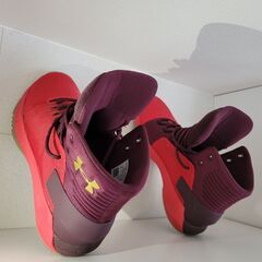 値下げしまし、UNDER ARMOUR◆ハイカットスニーカー/26cm/レッド/アンダーアーマーの画像
