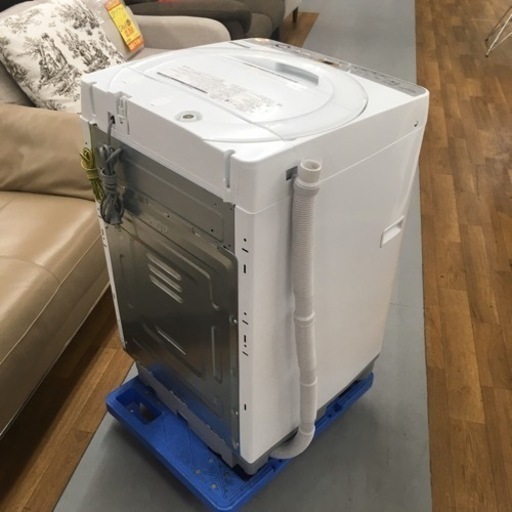 S132SHARP 全自動洗濯機 幅56.5cm(ボディ幅52.0cm) 7kg ステンレス穴なし槽 ホワイト系 ES-GE7C-W