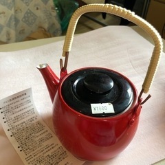 【新品】アルミ急須（赤）