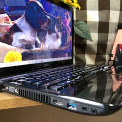 彡美品・美麗品Ｗｅｂカメラ内蔵・ＮＥＣ　超高速ｉ５第三/新品ＳＳＤ２４０ＧＢ/クロスブラックWin10 64bit/Office2019付/15.6ｲﾝﾁ/メモリ４GＢ/無線/DVD・ＣＤ再生ソフト付　No.2204012の画像