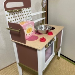【あげます】木製ままごとキッチンの画像