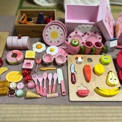 【あげます】木製ままごとキッチンの画像