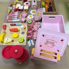 【あげます】木製ままごとキッチンの画像