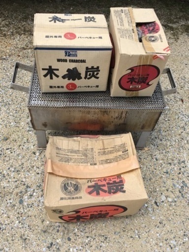 ★お取引者さま決定★特注品！SUSバーベキューコンロ＋木炭3箱