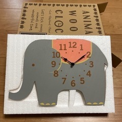 壁掛け時計　ゾウとさる