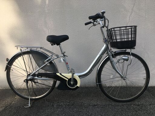 地域限定送料無料　バッテリー新品　ブリヂストン　アシスタ　新基準　子供乗せ　シルバー　パス　ビビ　神戸市　電動自転車