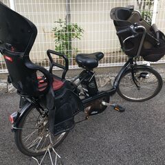 地域限定送料無料 ギュットミニ 三人乗り 8,9AH 黒 神戸市 電動