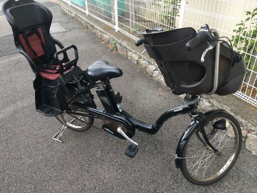 地域限定送料無料　ギュットミニ　三人乗り　8,9AH　黒　神戸市　電動自転車 地域限定送料無料 パナソニック ギュットミニ 三人乗り 8,9AH 子供乗せ