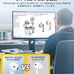 【新品未使用】【Bluetooth イヤホン】ワイヤレスイヤホン ブルートゥースイヤホン Bluetooth5.2 イヤホン ヘッドホン ぶるーとーすイヤホン 重低音 高音質 合計36時間連続再生 LEDディスプレイ残量表示 Type‐C急速充電 耳が小さくてもフィット 開放型 インナーイヤー型 マイク内蔵 小型/軽量(ホワイト) ygyg新販売 運動用/ゲーム/通勤通学/テレワーク/zoom/skype適用  の画像