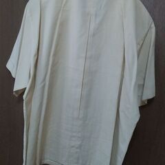 (完了)薄黄色タックブラウス半袖シャツ　　　　サイズ9号の画像