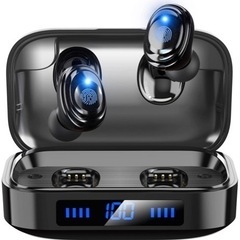 【新品未使用】完全ワイヤレスイヤホン ブルートゥースイヤホン B...