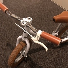 キックバイク おしゃれ仕様 SPARKY ecru ブレーキ・スタンド付きの画像