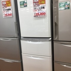 三菱 3ドア冷蔵庫 335L MR-C34W-W E01-06