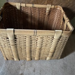 昭和レトロ/竹編/竹カゴ/御用籠/竹製ボテ箱の画像