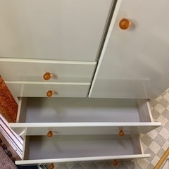 【リサイクルショップ八光　田上店】ホワイト　タンス衣類収納　クローゼットの画像