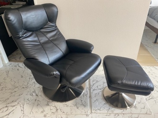 ニトリ Nシールド リクライニングチェアソファ オットマン ソフトレザー