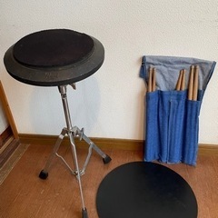【お取引終了】ありがとうございました。音吸収ドラム練習セット　ゴ...