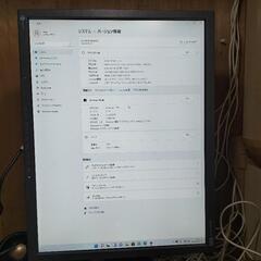 Win11PCと縦横回転モニターセットの画像
