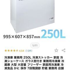 【緊急値下げ】冷凍庫　ホワイトベアー　大容量250L 業務用