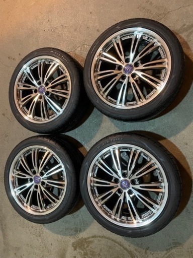 18インチ アルミホイール 215/45ZR18夏 扁平タイヤセット 18×7J ５ 114.3 48 最終値下げ