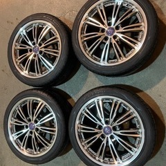 18インチ アルミホイール 215/45ZR18夏 扁平タイヤセット 18×7J ５ 114.3 48 最終値下げ