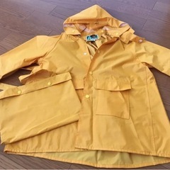 【お下がりあげます】　ASANO 園児用　カッパ　雨合羽　幼稚園...
