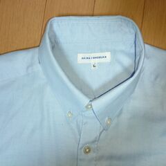 修道中学校・修道高校制服　男子半袖シャツＬサイズ　ブルー　★美品★の画像