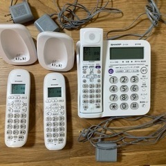 電話機　子機2個付き　SHARP JD-G56CW 引き取りのみの画像