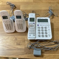 電話機　子機2個付き　SHARP JD-G56CW 引き取りのみ