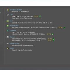 自作ゲーミングPC i7-7700/16GB/GTX1050Ti/SSD/HDDの画像