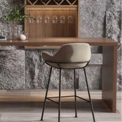 ハイチェア カウンターチェア レザーシート２つの画像