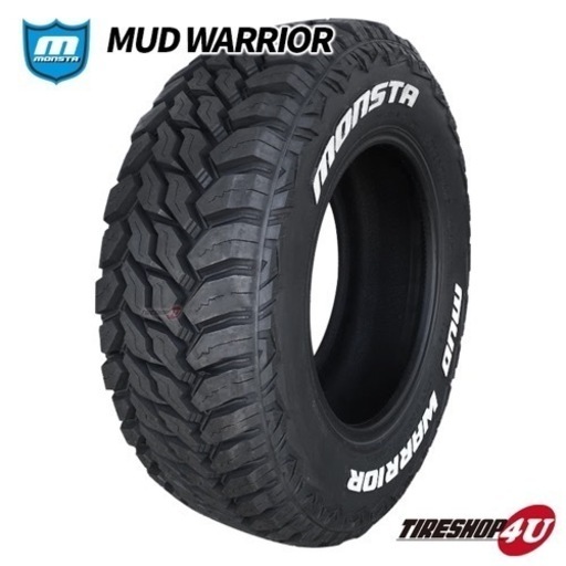タイヤ　4本　MONSTA モンスタ MUD WARRIOR マッドウォーリアー 265/60R18 119/116Q LT ホワイトレター