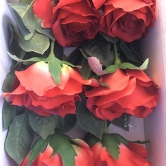 【むじんはんばい】1ダースのバラの花(造花)の画像