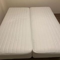 無印良品　セミシングルベッド 2台(82, 23, 200cm)