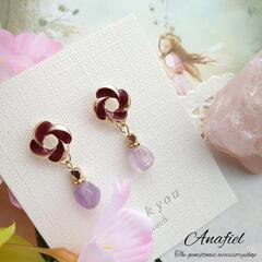 💐天然石ピアス💐の画像