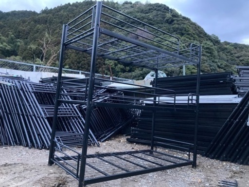 三段ベッド　バイブベッド　ブラック