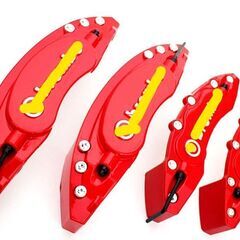キャリパーカバー前後セット BIGサイズ（赤）18インチ以上の画像