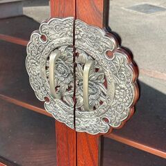 福島民芸 CAPIC サイドボード キャビネット 民芸家具 和モダン 牡丹 リビング アンティーク の画像