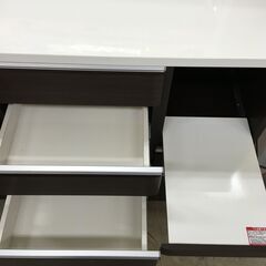 J1047 ニトリ キッチンカウンター レンジ台 クリスナ 120CT DBR ダークブラウン 1200×505×945 クリーニング済み