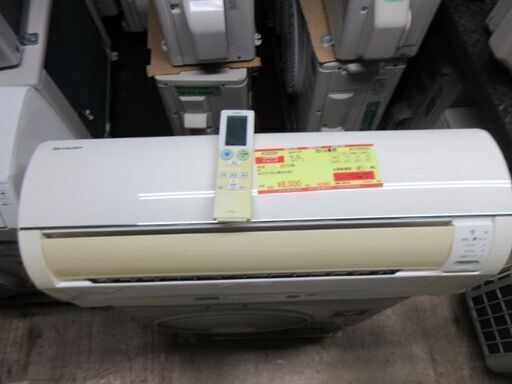 K03234　シャープ　中古エアコン　主に6畳用　冷2.2kw／暖2.2kw K03234 シャープ 中古エアコン 主に6畳用 冷2.2kw／暖2.2kw