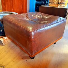 レザー調 オットマン 合皮 レトロ FUJI FURNITURE...