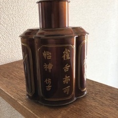 中国製　錫の茶筒(茶缶)の画像