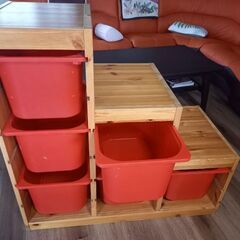 IKEAのおもちゃ収納。の画像