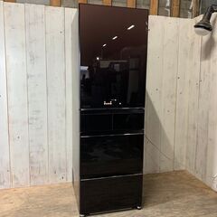 7/8 終 2019年製 冷蔵庫 三菱 MR-MB45E-ZT2 ガラストップ タッチパネル