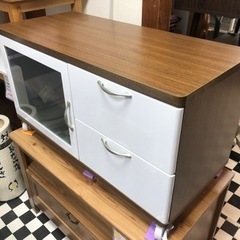 【リサイクルショップ八光　田上店】[ドウシシャ] NEO VITA ネオヴィータRSシリーズ ローボード 80cm幅 ナチュラル/ホワイトの画像
