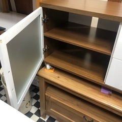 【リサイクルショップ八光　田上店】[ドウシシャ] NEO VITA ネオヴィータRSシリーズ ローボード 80cm幅 ナチュラル/ホワイトの画像
